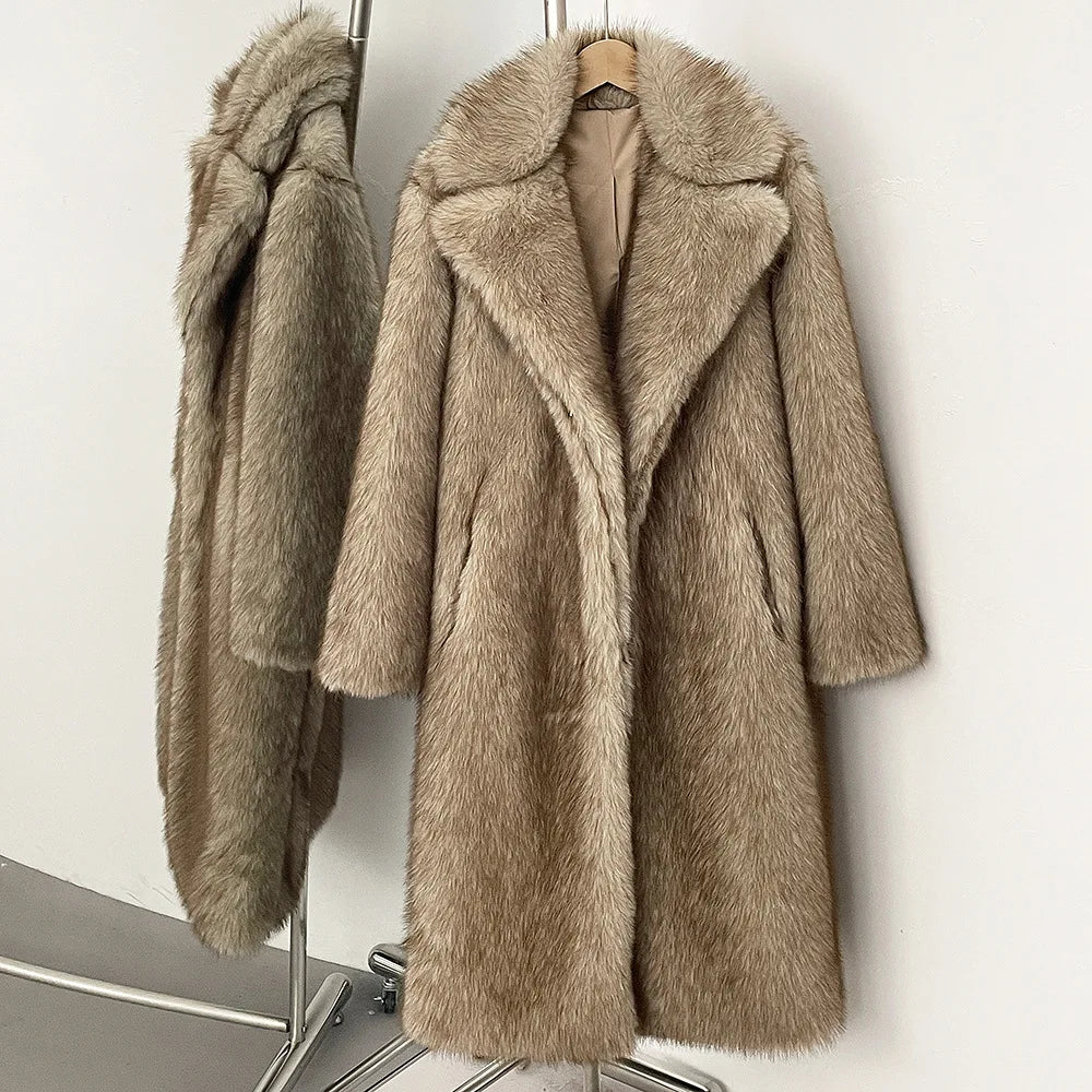 Long Faux Fur Coat