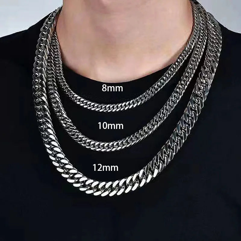 Cuban chain necklace in stainless steel