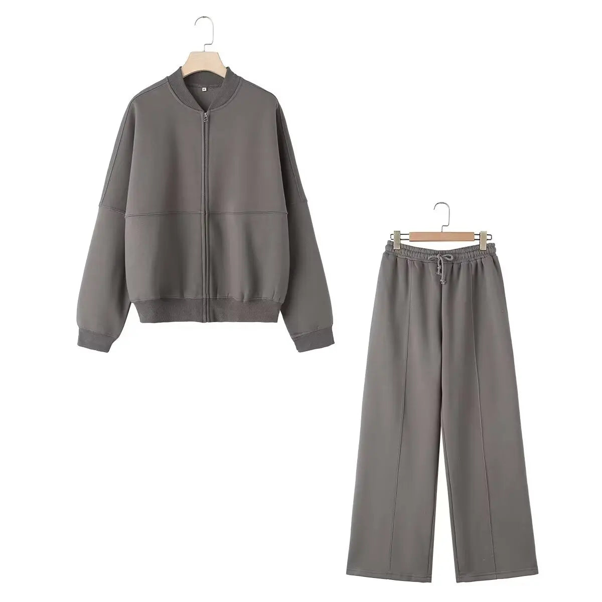 Women's set: bomber jacket and wide-leg pants