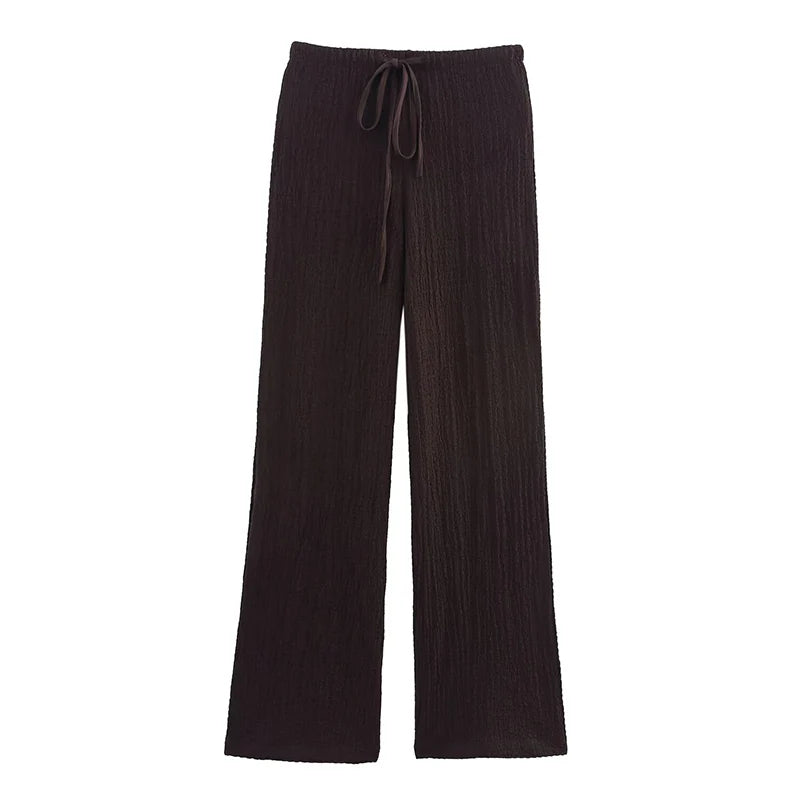 Women's set consisting of a plain tank top and vintage pant