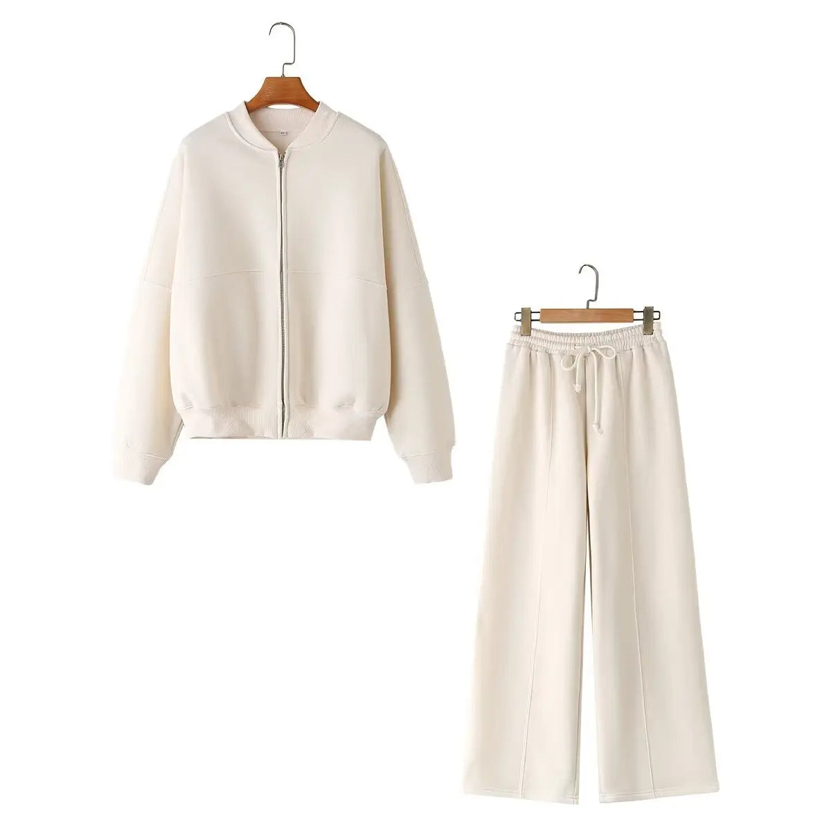 Women's set: bomber jacket and wide-leg pants