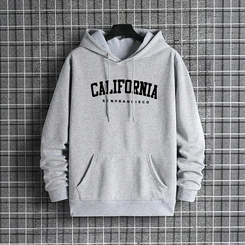 Men's Californian sweatshirt, urban streetwear style