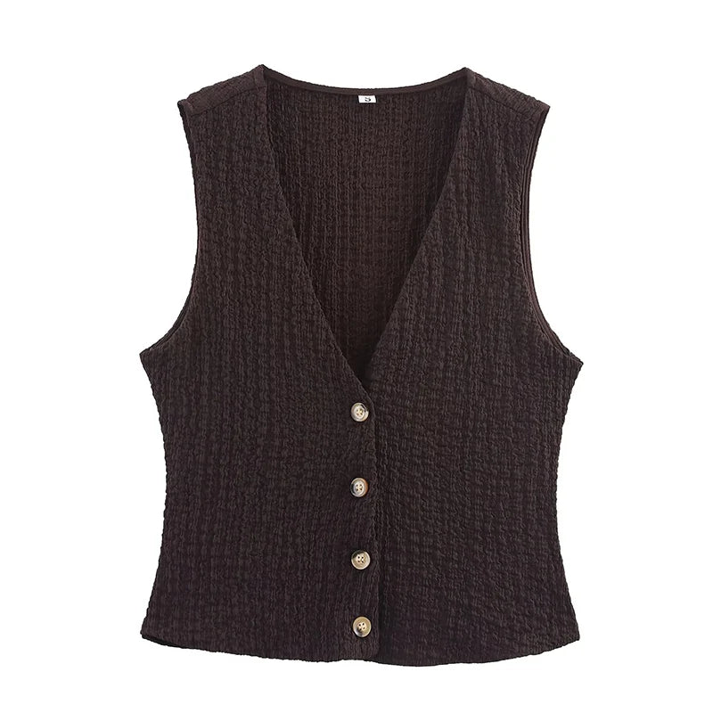 Women's set consisting of a plain tank top and vintage pant