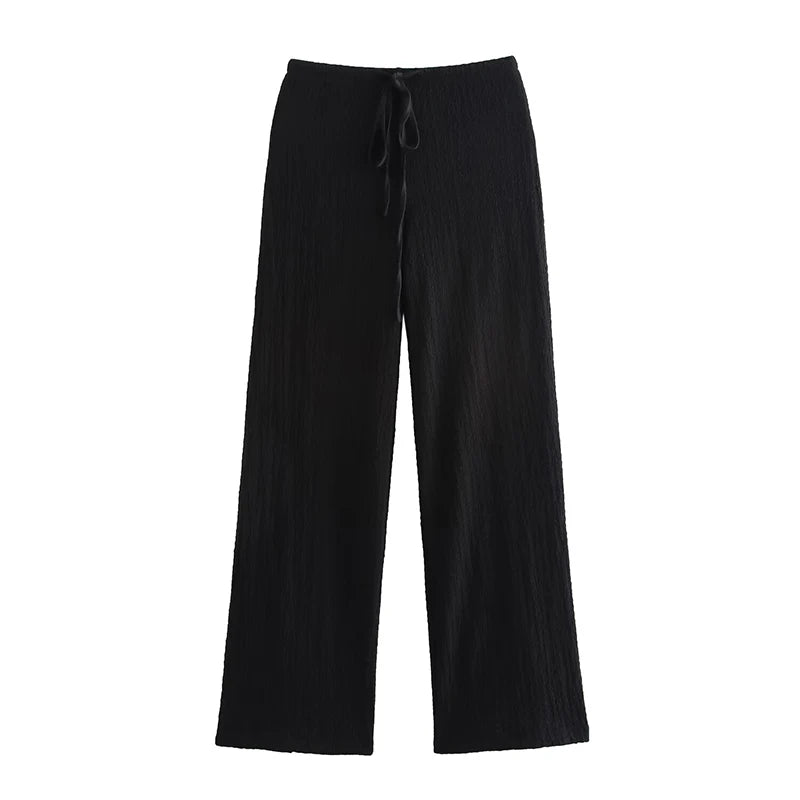 Women's set consisting of a plain tank top and vintage pant