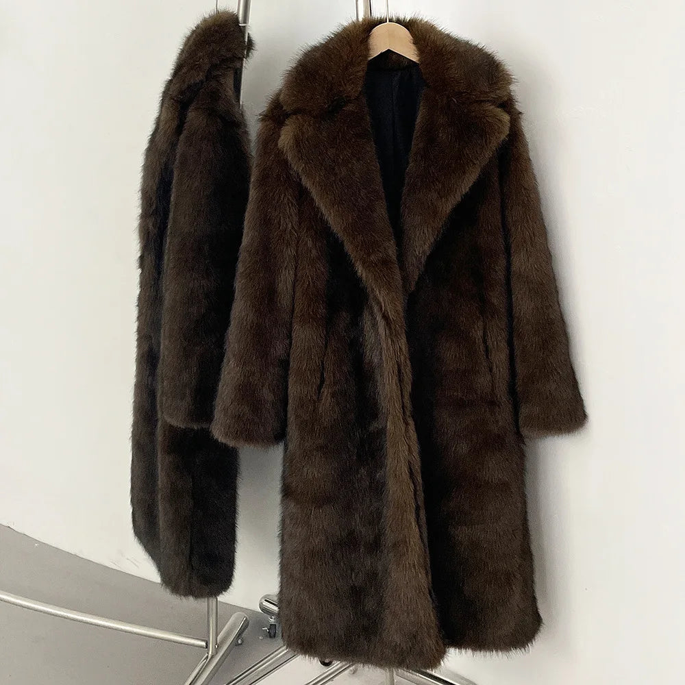 Long Faux Fur Coat
