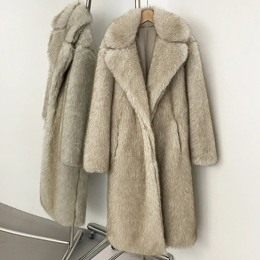 Long Faux Fur Coat